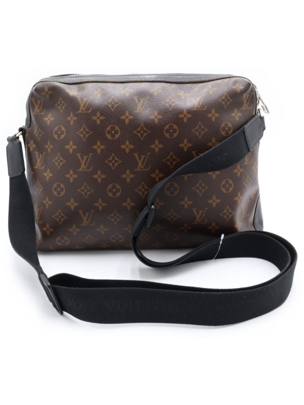 Louis Vuitton Macassar Torres Shoulder Bag Brown Black Leather Silver - Picture 2 of 8